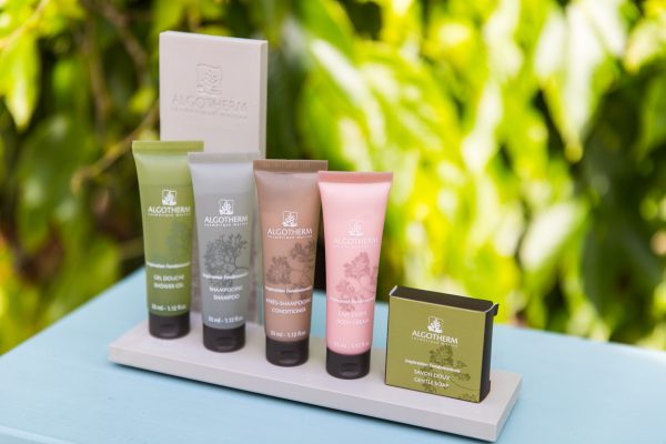 Pampering Algotherm eco-friendly toiletries at the Hotel de France